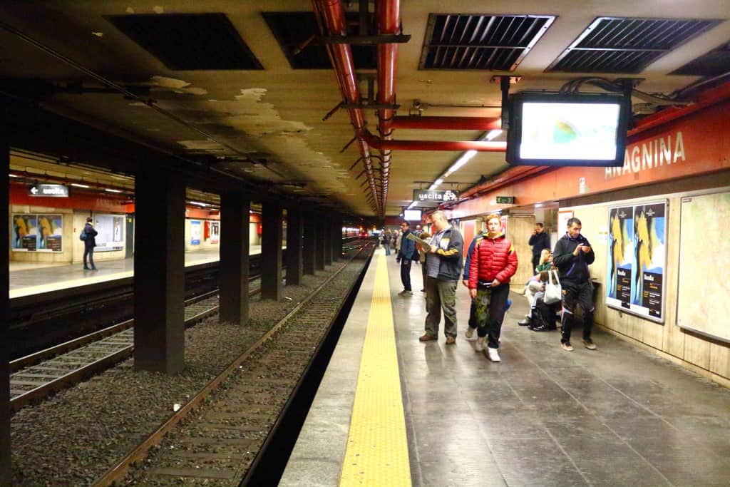 anagnina metro station underground inside