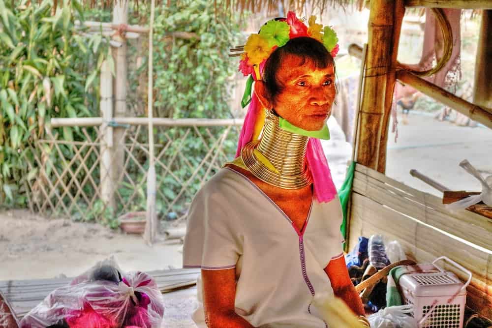 A Woman With A Long Neck Karen Tribe, Thailand, South East Asia Stock  Photo, Picture and Royalty Free Image. Image 12877898.