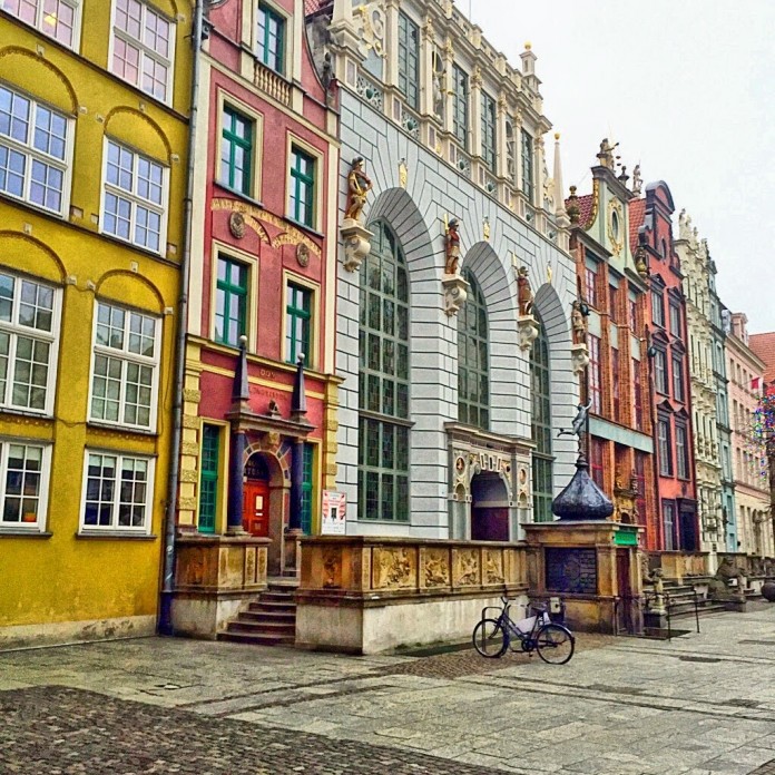 Beautiful old colourful houses in Gdansk