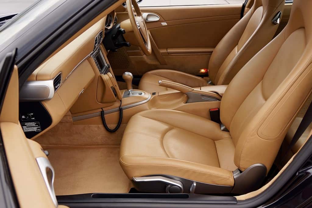 car inside beige