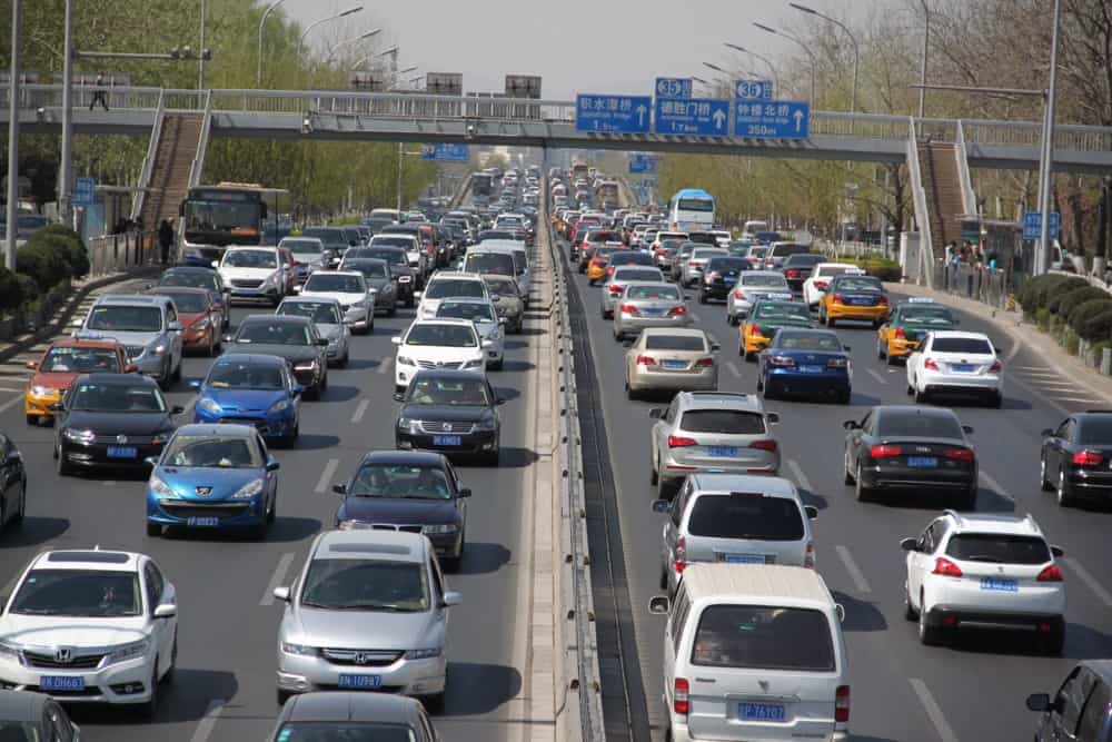 Traffic jam in Beijing