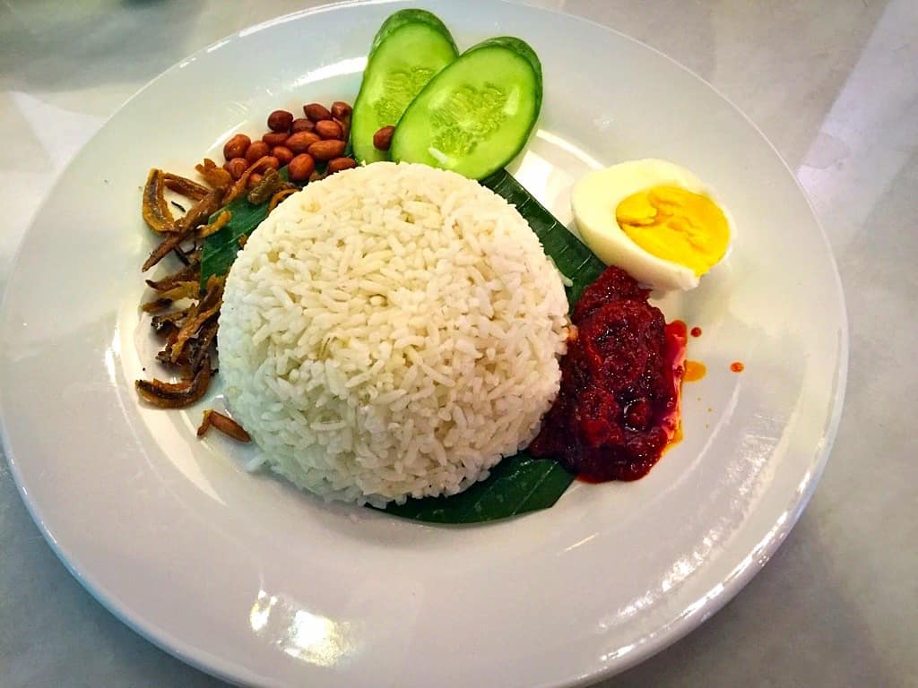 Nasi Lemak traditional Malaysian dish