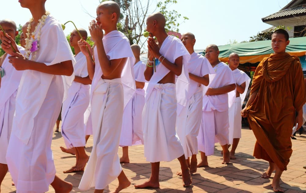 Monk procession in Chiang Mai