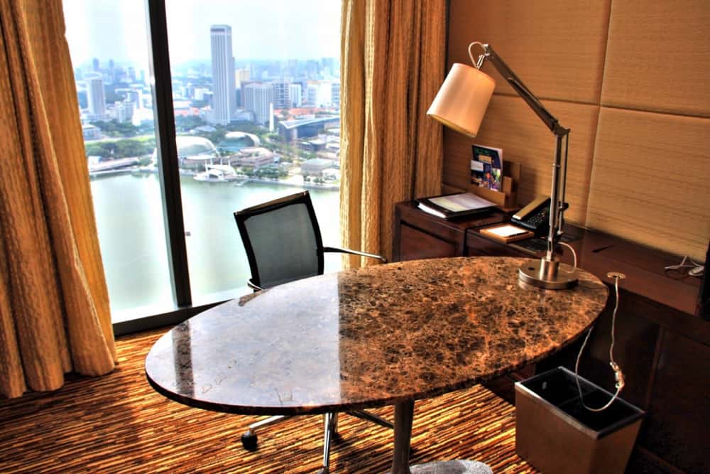 Working space at Marina Bay Sands Hotel