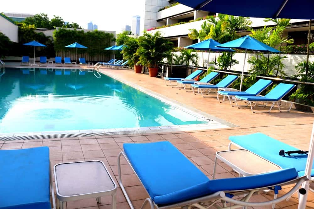 Swimming pool at Concorde Hotel in Singapore