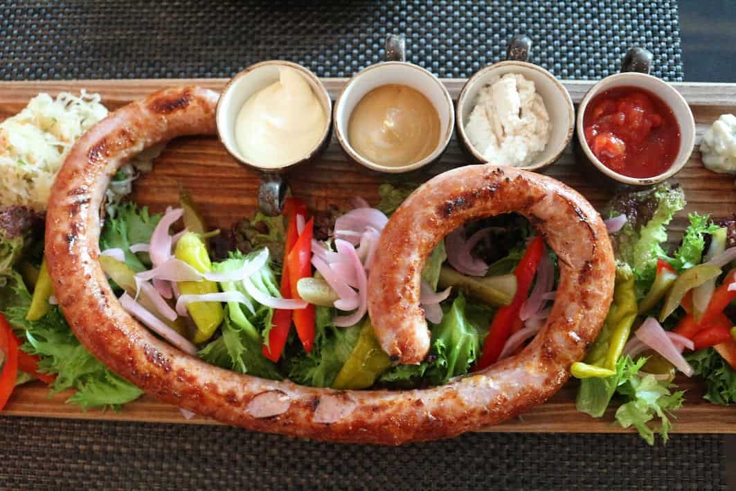 best food in tallinn sausage colorful