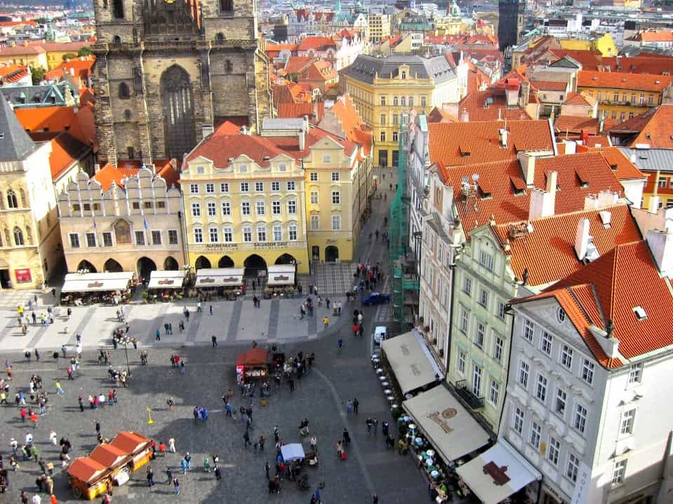 Aerial view on Prague 