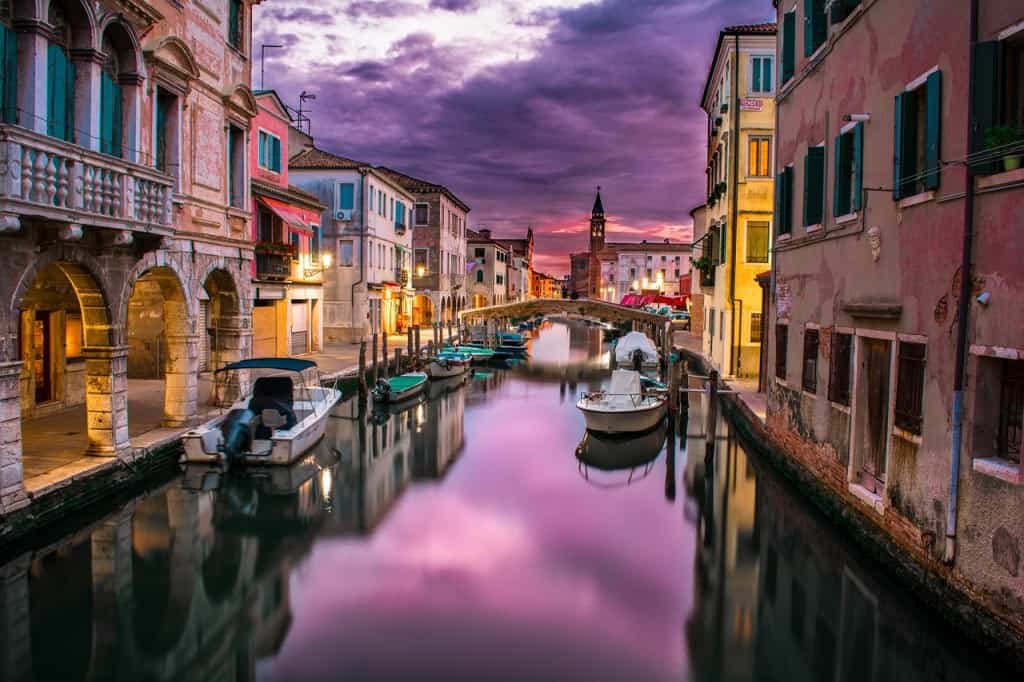 canals colorful venice