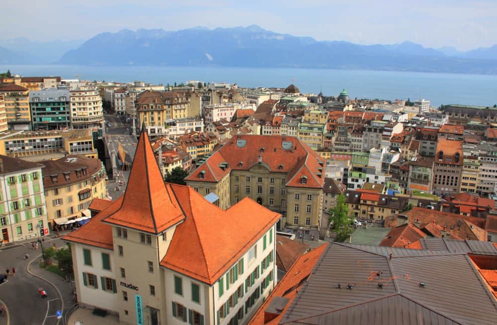 Lausanne view from the above