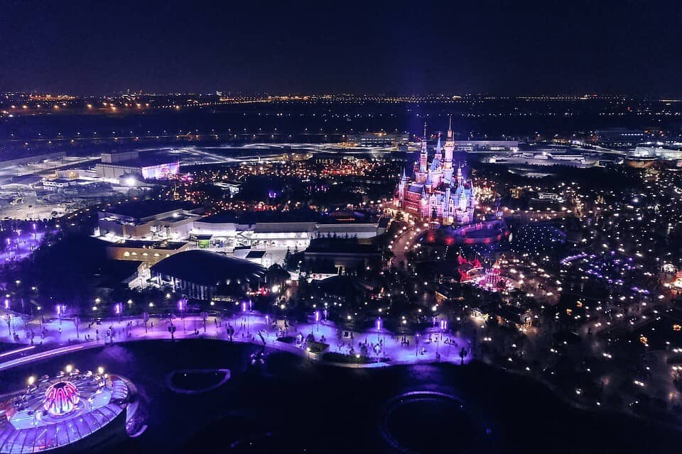 Disneyland at night