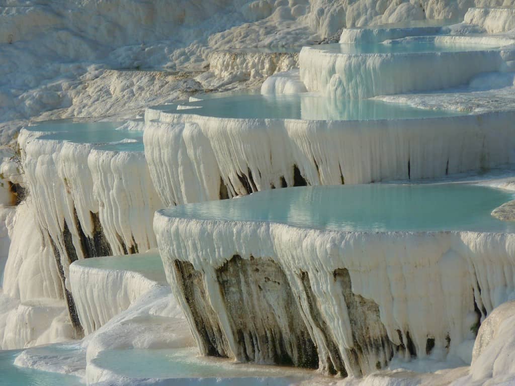 The limestone terraces of Pamukkale.