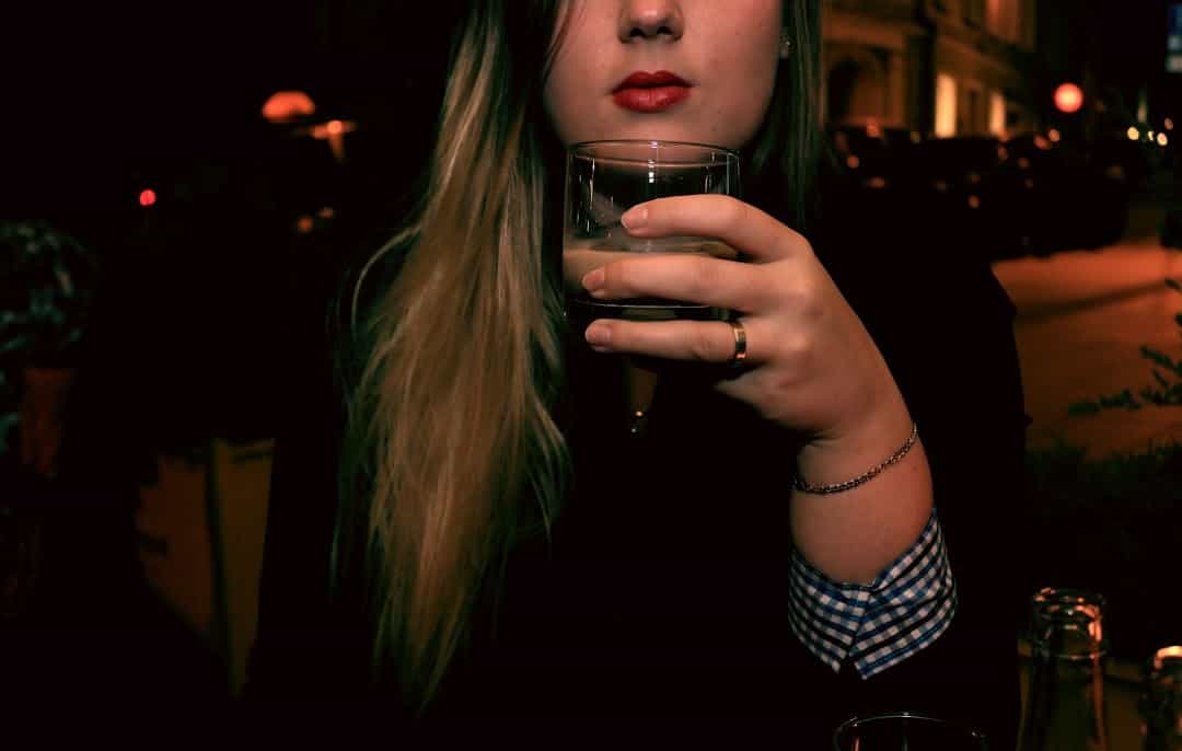 drinking woman face