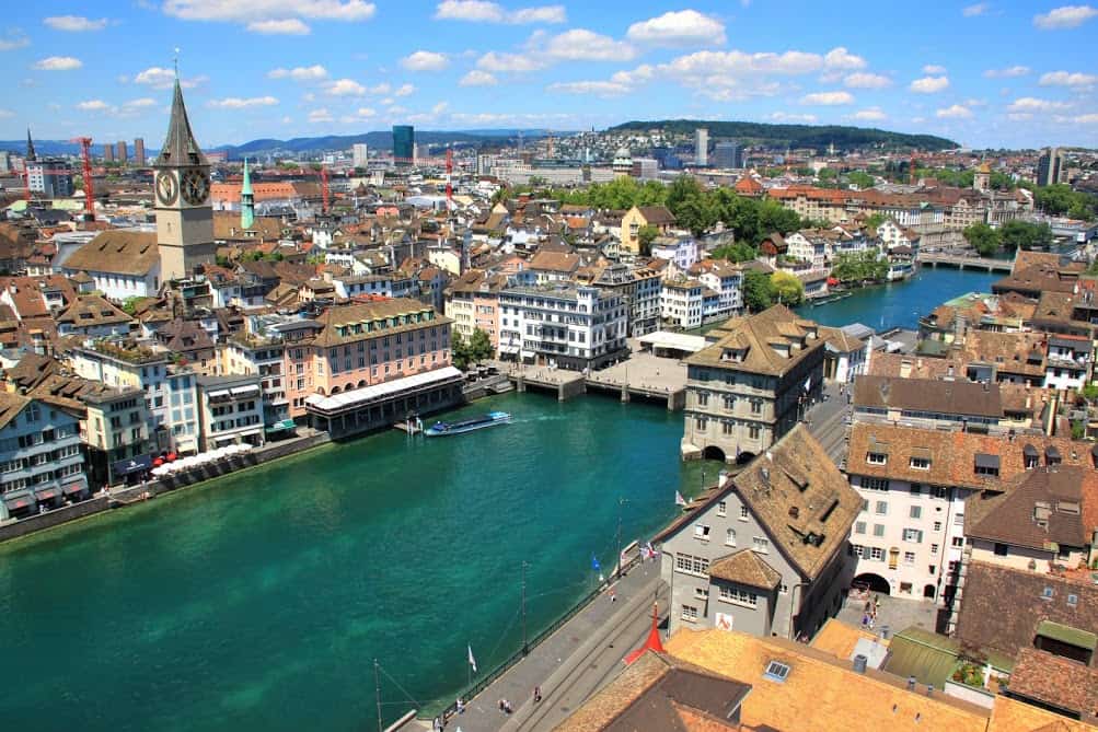 Zurich aerial view