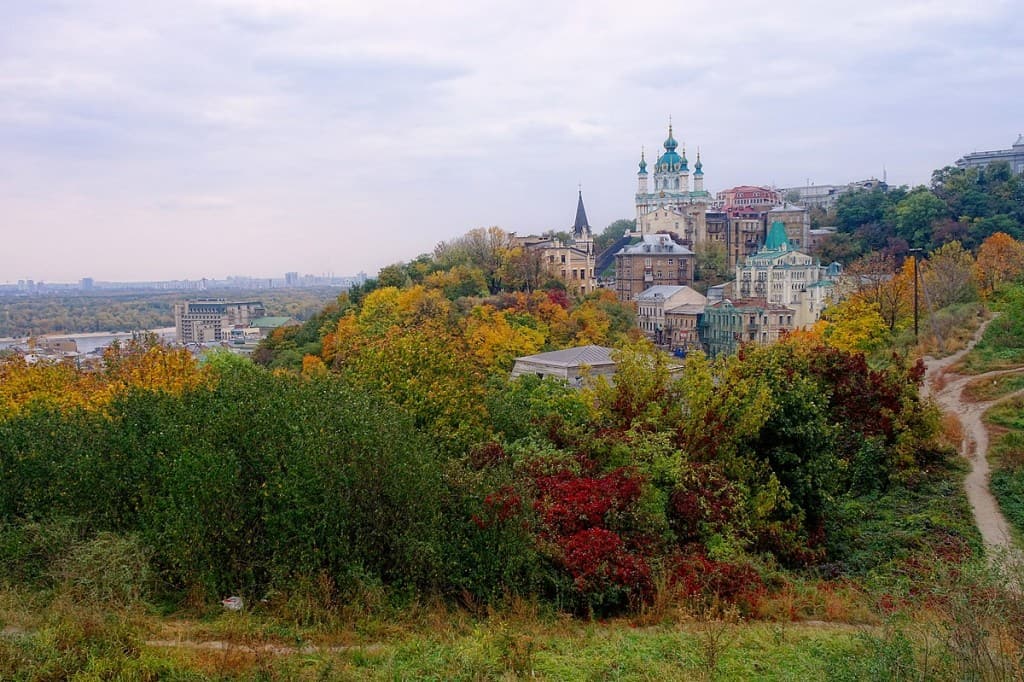 zamkova hora kiev ukraine outside autumn fall