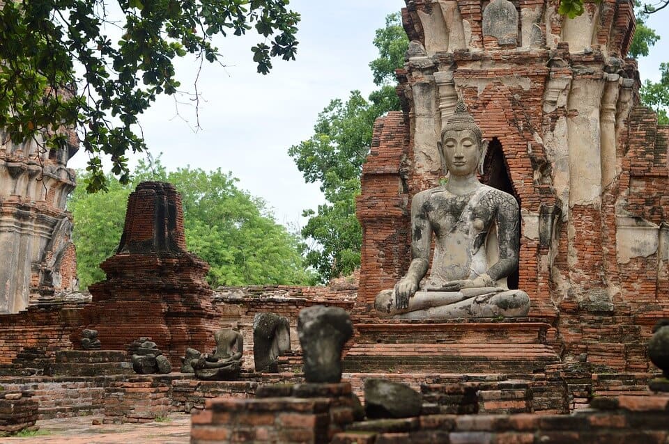 Ruinas de Ayutthaya en Tailandia