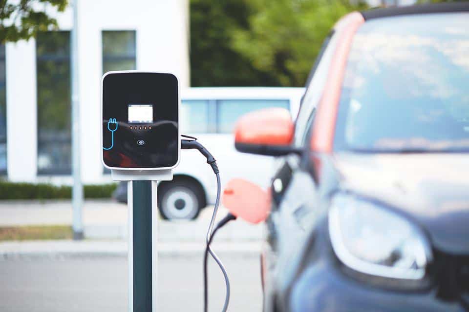 Electric charging station for car.